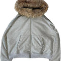 VESTE ZIPPÉE EN FOURRURE AMPLE