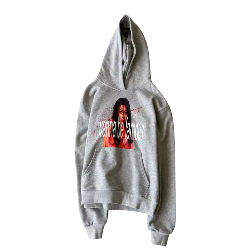 SWEAT À CAPUCHE « I WANNA BE FAMOUS » 𖦏