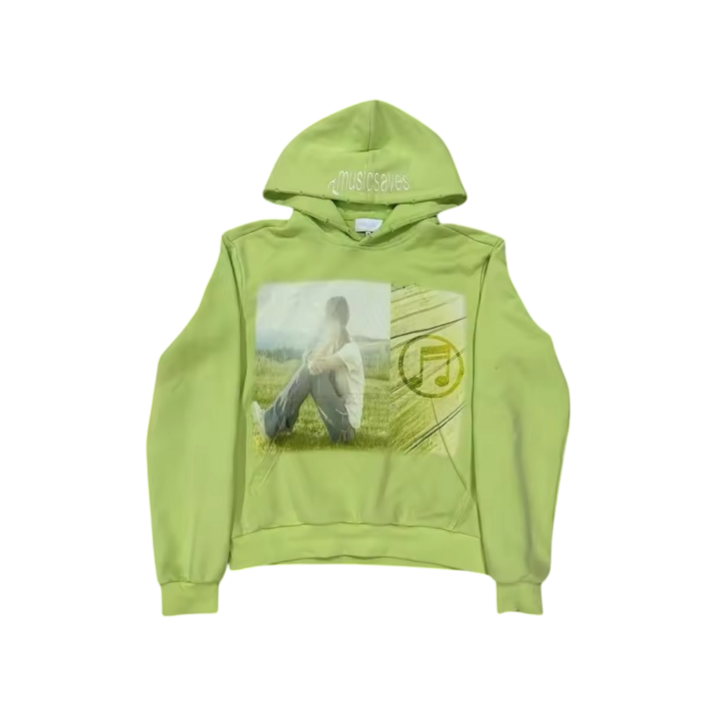 SWEAT À CAPUCHE « MUSICSAVES » 𖦏