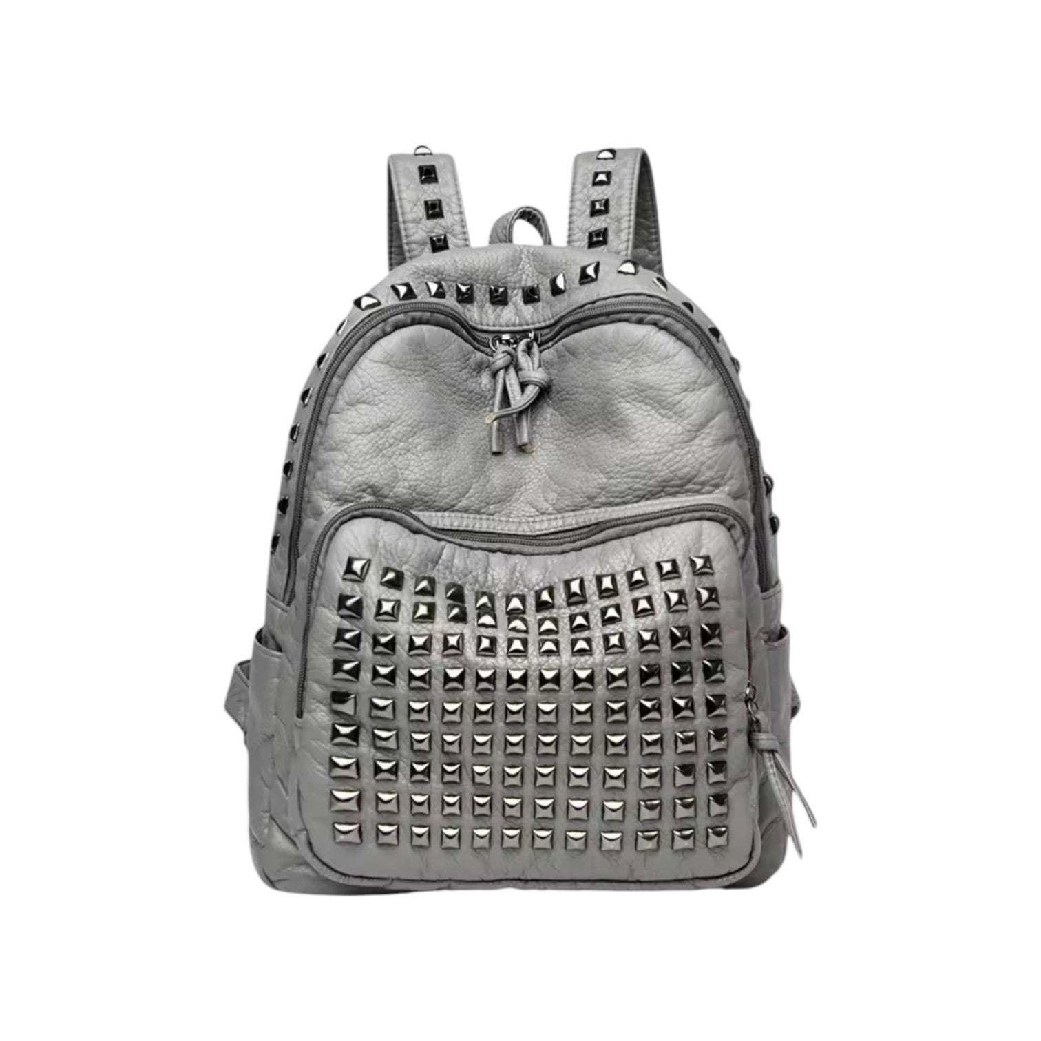 ‘GREY STUDDED’ BACKPACK 𖦏