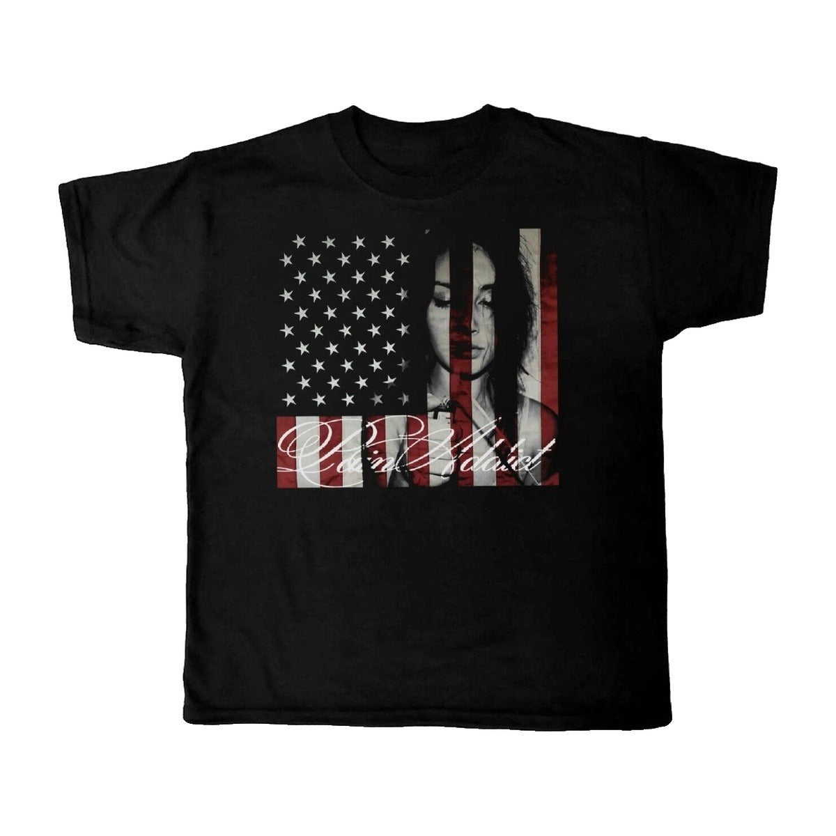 ‘AMERICAN DREAM’ T-shirt – black T-shirt, distressed American flag print