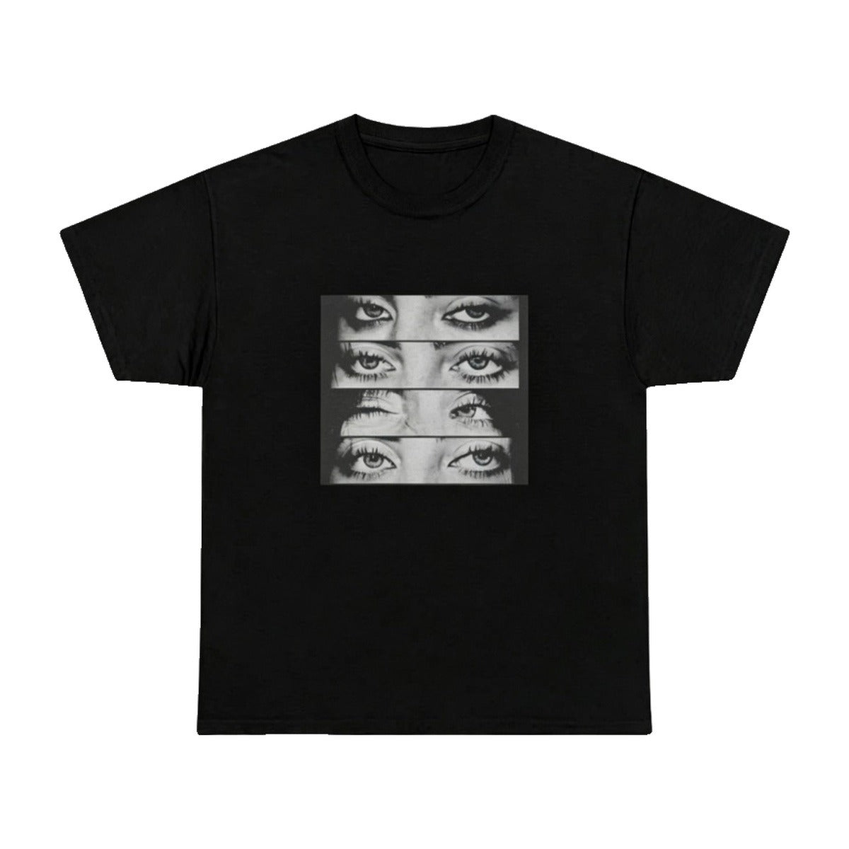 ‘EYES’ T-shirt – black T-shirt, film-strip eyes print