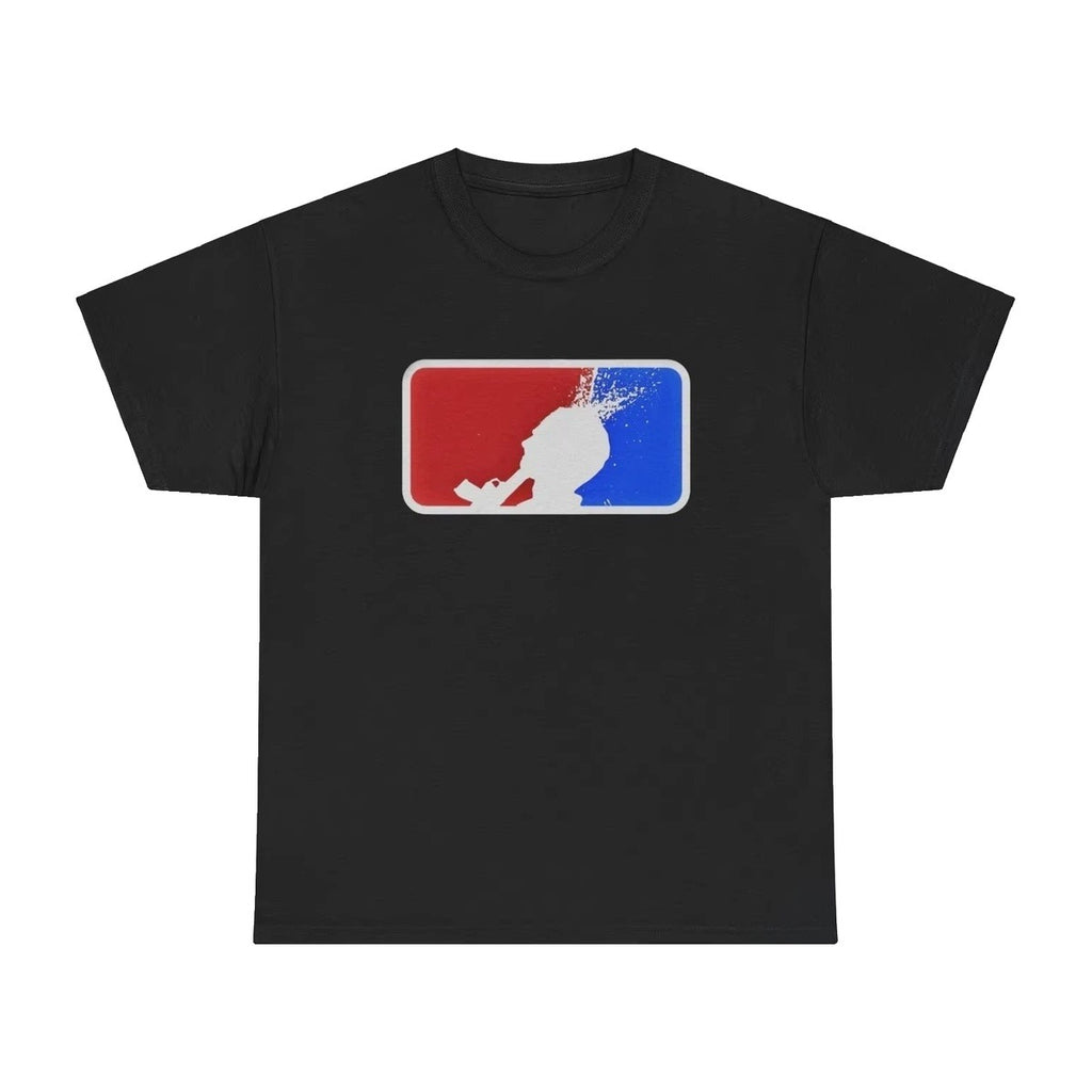 ‘HEADSHOT’ T-shirt – black T-shirt, league-style headshot logo print