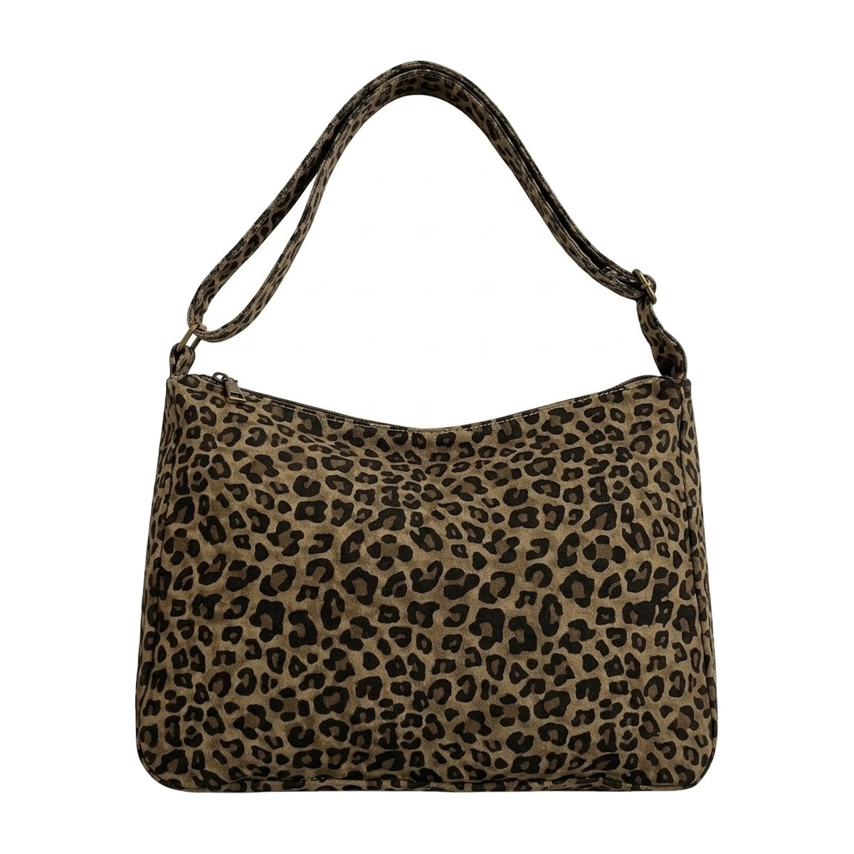 ‘OCELOT’ bag – khaki leopard print canvas shoulder bag
