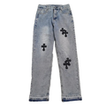 JEANS CHROME NOIR CROIX GRISE