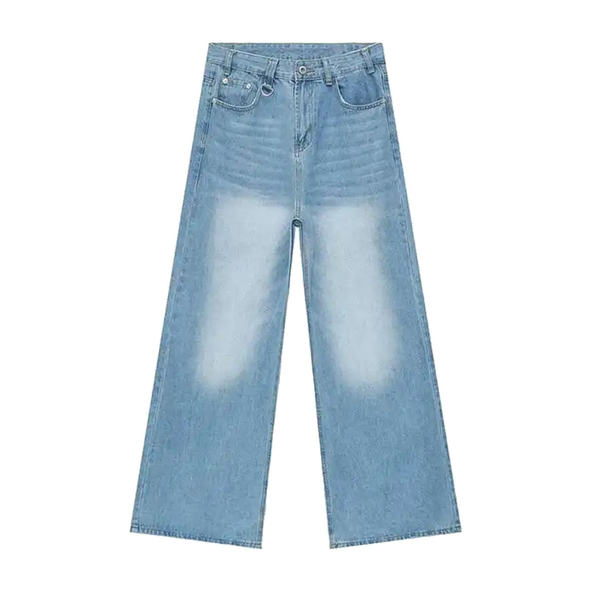 ‘POLAROID’ jeans – light blue washed wide-leg jeans